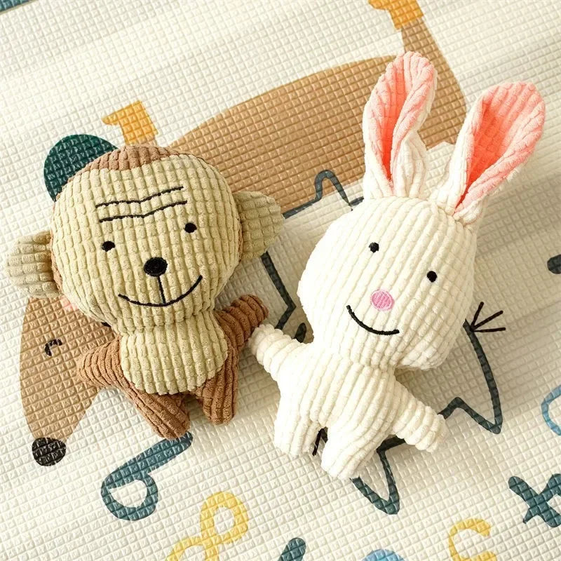 Plush Squeaky Dog Toy - Bite Resistant Chew Toy for Small Dogs (Cute Animal Designs)