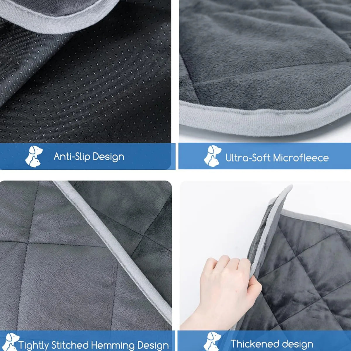 Self-Heating Thermal Pet Pad – Washable Anti-Slip Kennel Mat for Dogs & Cats