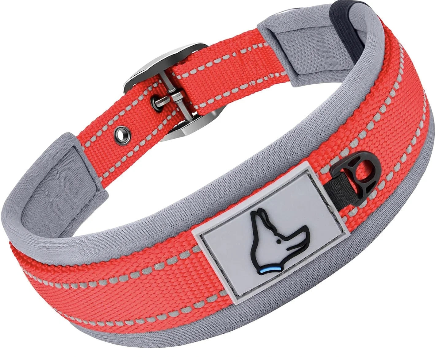 Padded Reflective Dog Collar | Adjustable Heavy-Duty Nylon & Neoprene