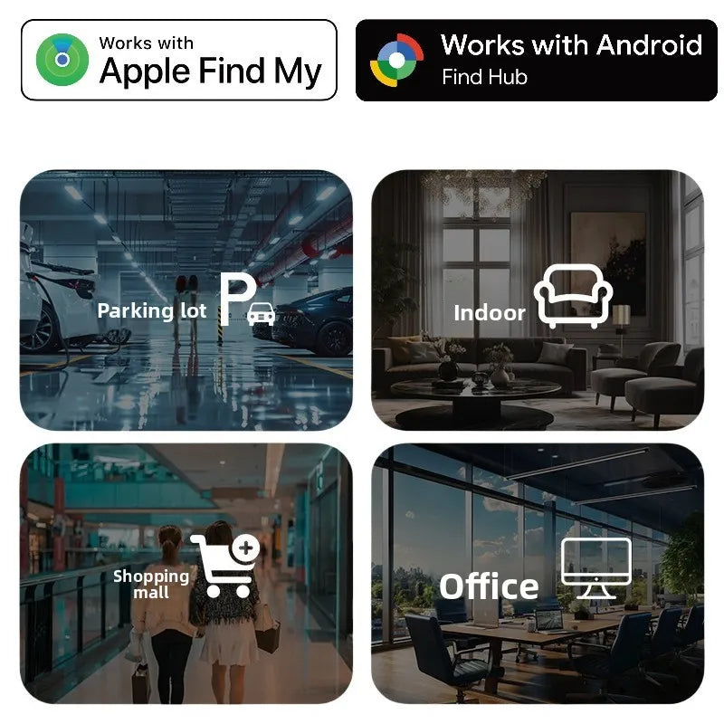 F8 Smart Tracker — Works with Apple Find My & Google Find My