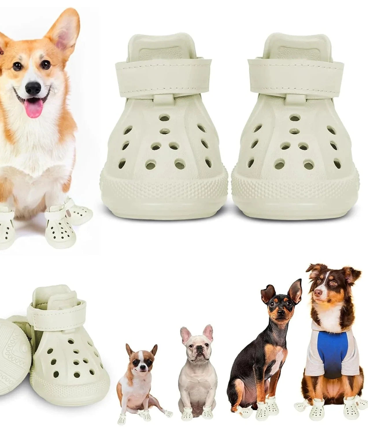 Bottes imperméables pour chiens - Protections antidérapantes pour les pattes pour trottoirs chauds et pluie