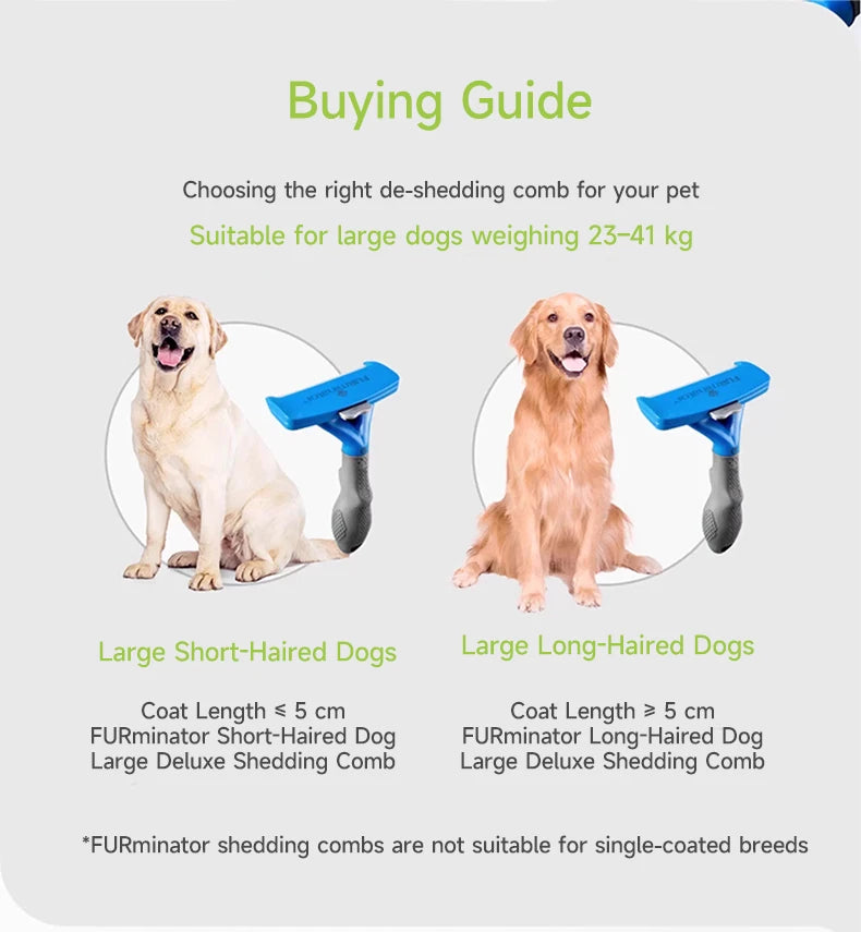 Pet Deshedding Grooming Brush for Dogs & Cats