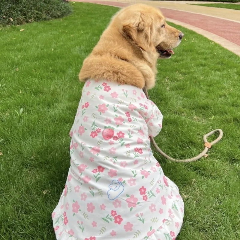 Robe de princesse rafraîchissante et gilet d'été pour chiens de taille moyenne et grande