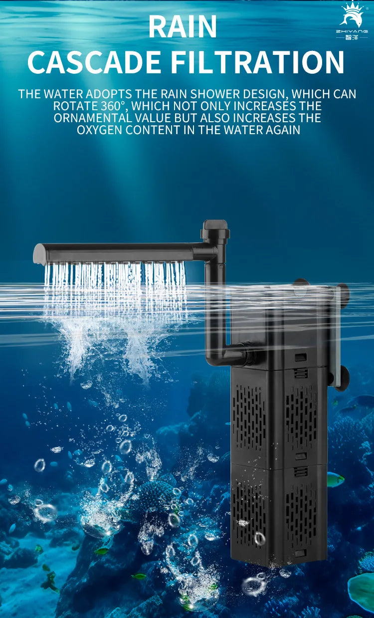 Internal Aquarium Filter with Spray Bar Outlet