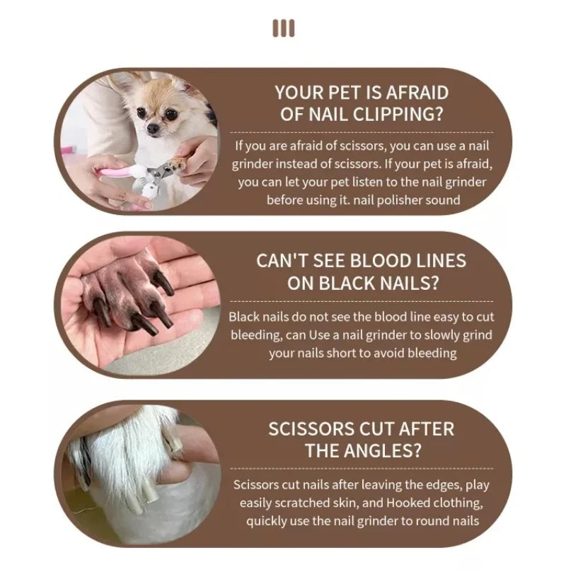 Electric Pet Nail Grinder with LED Light