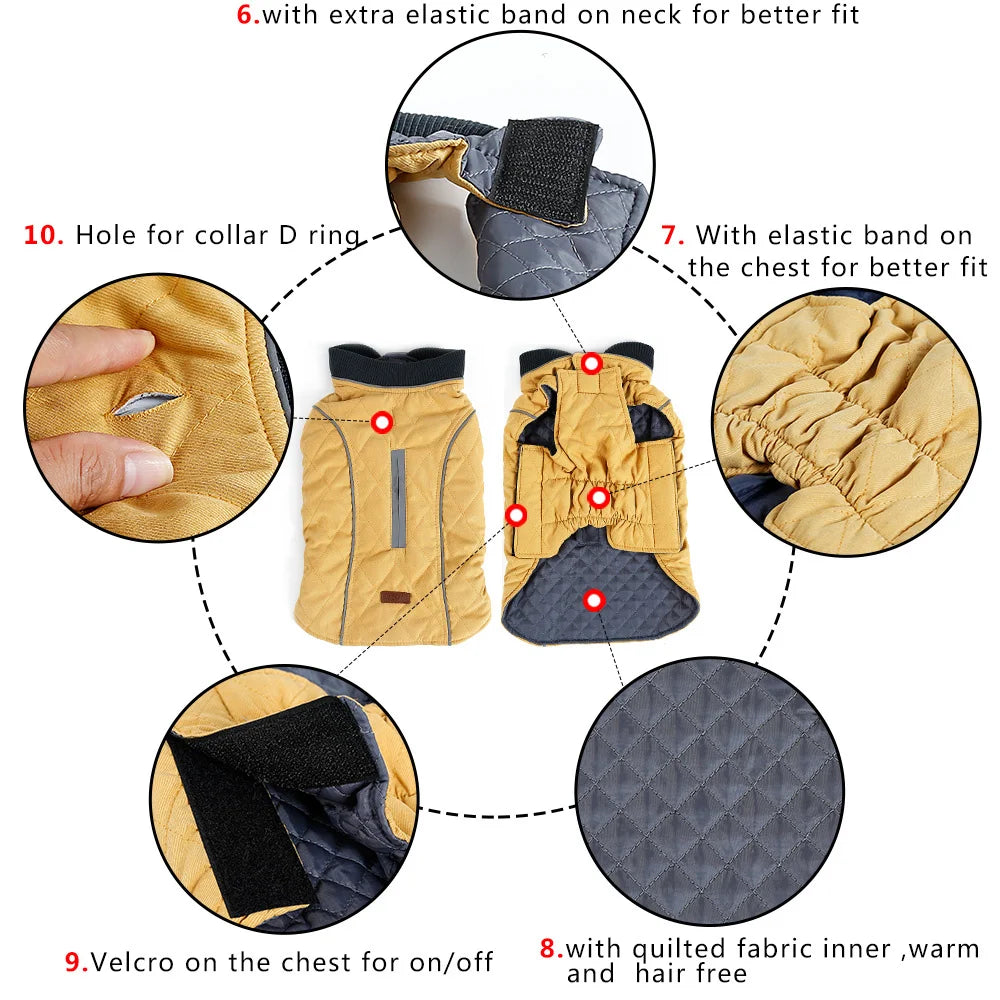 Warm Reflective Winter Jacket for Dogs — XS to 3XL