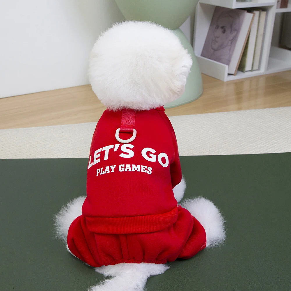Thickened Dog Hoodie Jumpsuit for Small & Medium Dogs