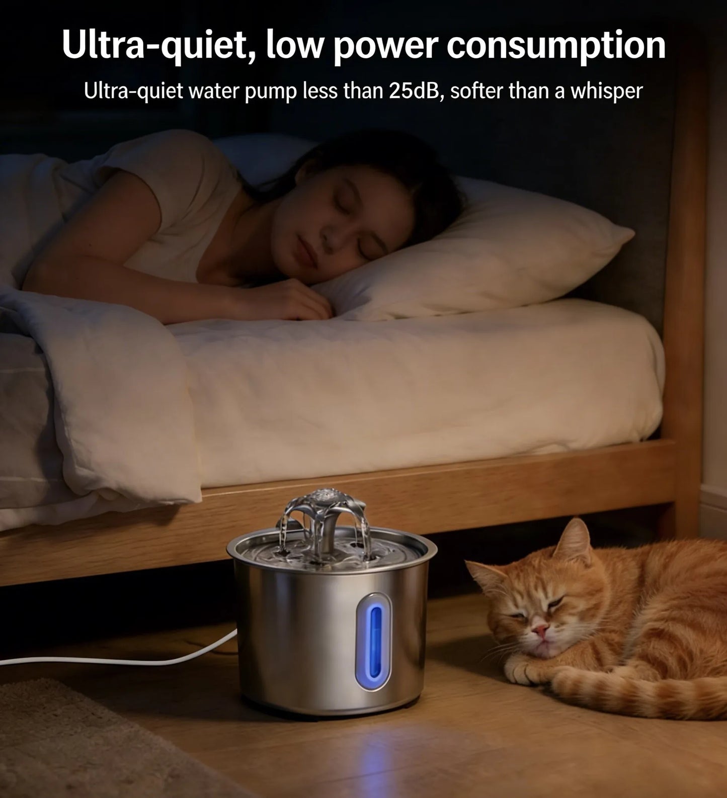 Stainless Steel Automatic Pet Water Fountain