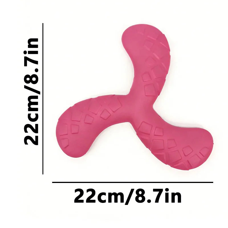 Indestructible EVA Boomerang Flying Disc & Chew Toy for Large Dogs