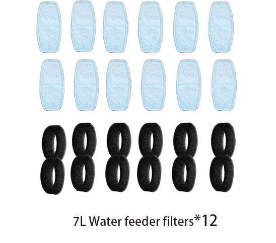 Filtres de remplacement pour fontaine à eau pour animaux de compagnie - Distributeurs 7L - Charbon actif