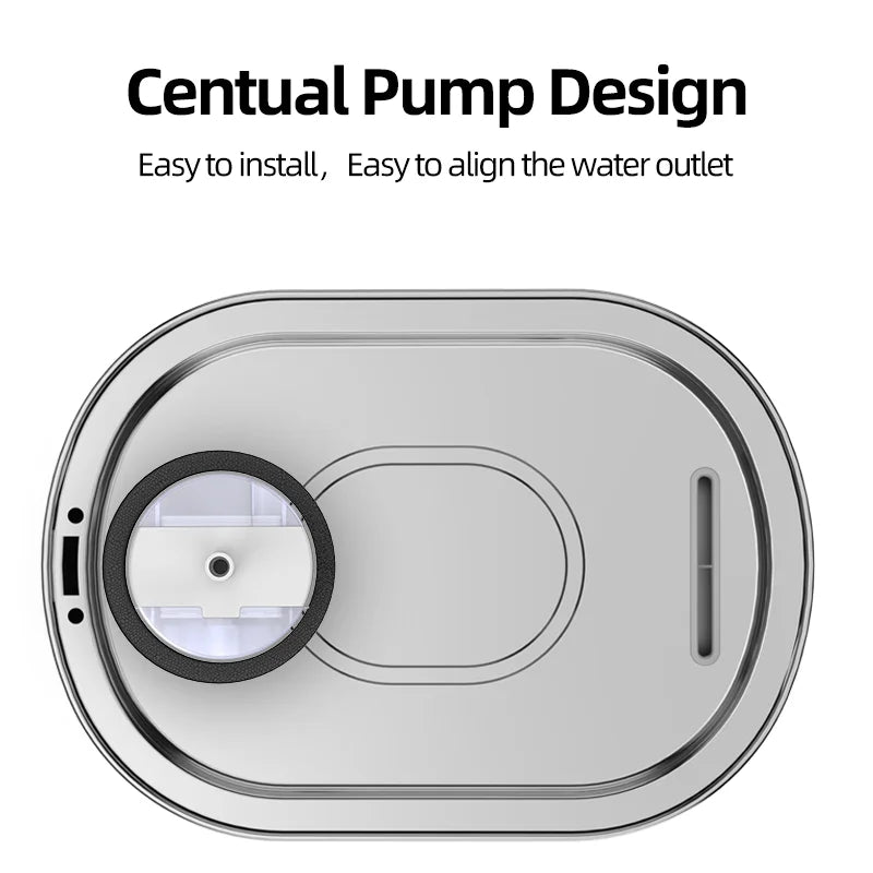 Pompe de rechange pour fontaine à eau en acier inoxydable - Moteur de distributeur d'eau pour animaux de compagnie