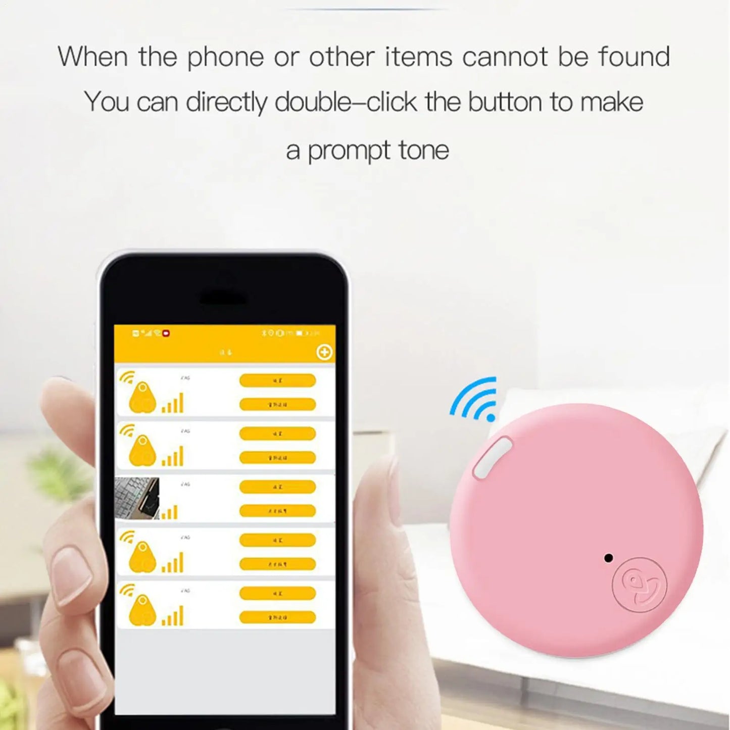 Round Bluetooth Anti-Lost Tracker Tag for Pets, Keys & Bags