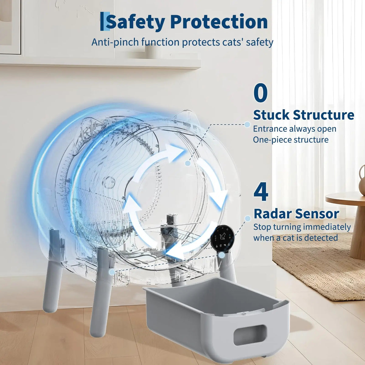 76L Self-Cleaning Cat Litter Box | 15-Day Waste Bin | ≤35dB Quiet | LED Night Light | App Control
