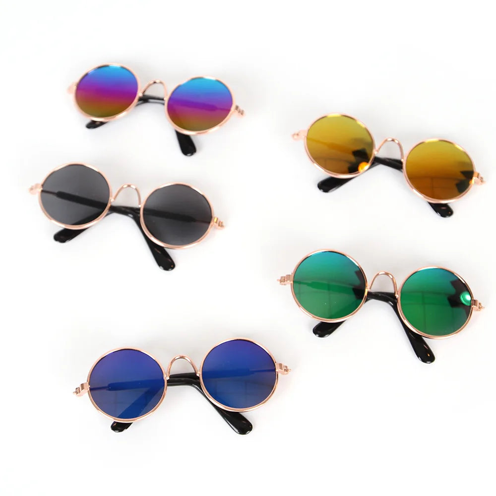 Vintage Round Pet Sunglasses for Cats and Small Dogs