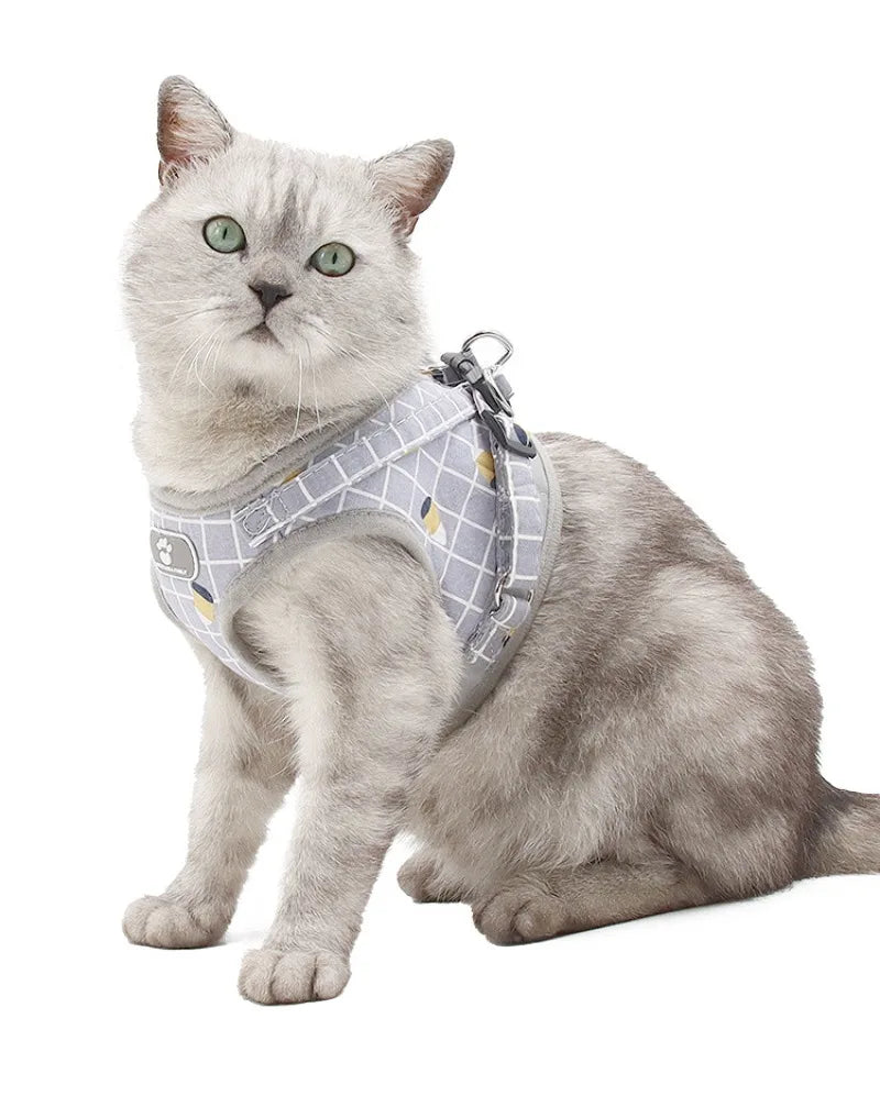 Adjustable Reflective Vest Harness & Leash Set for Small Dogs & Cats