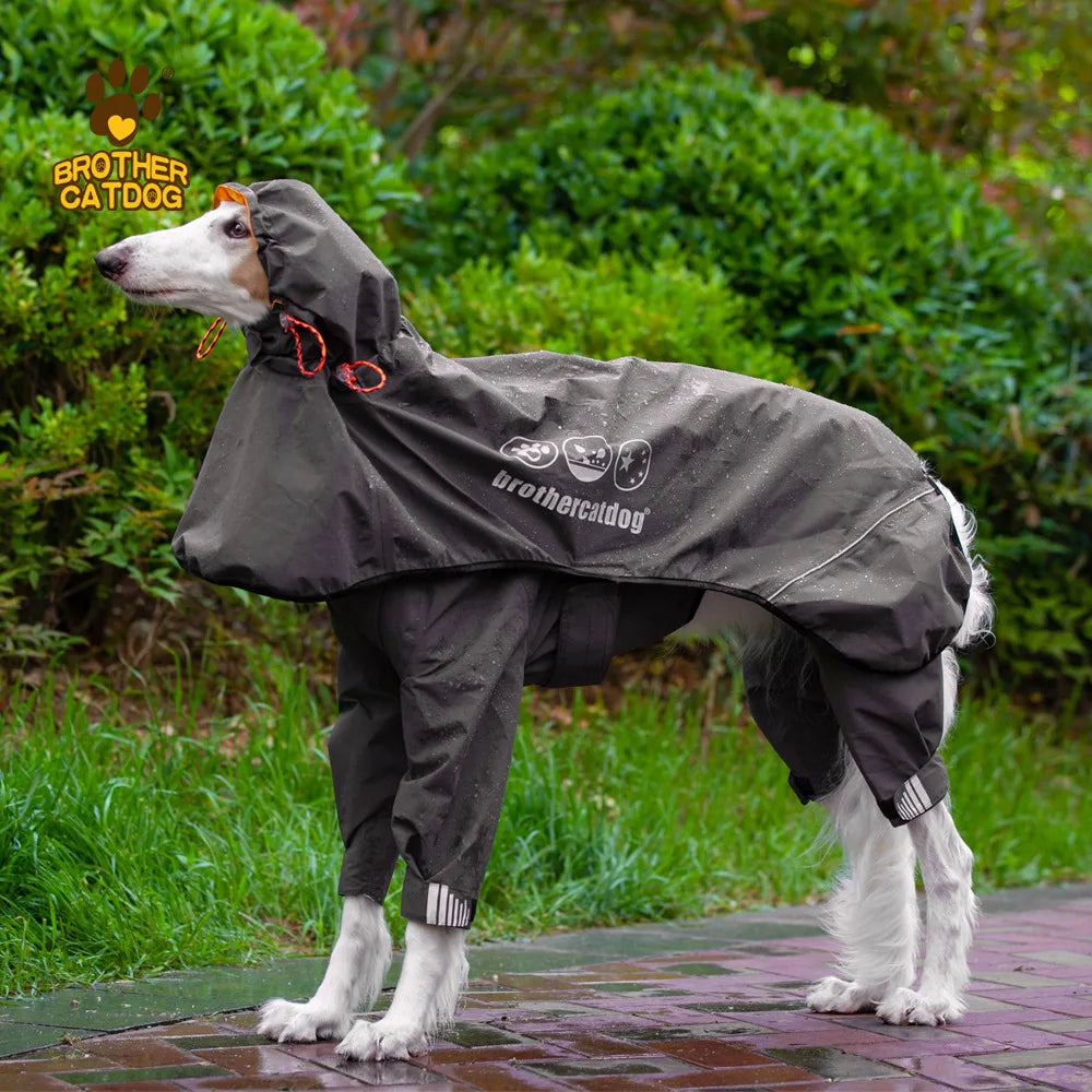 Waterproof Dog Raincoat Jumpsuit for Medium & Large Dogs