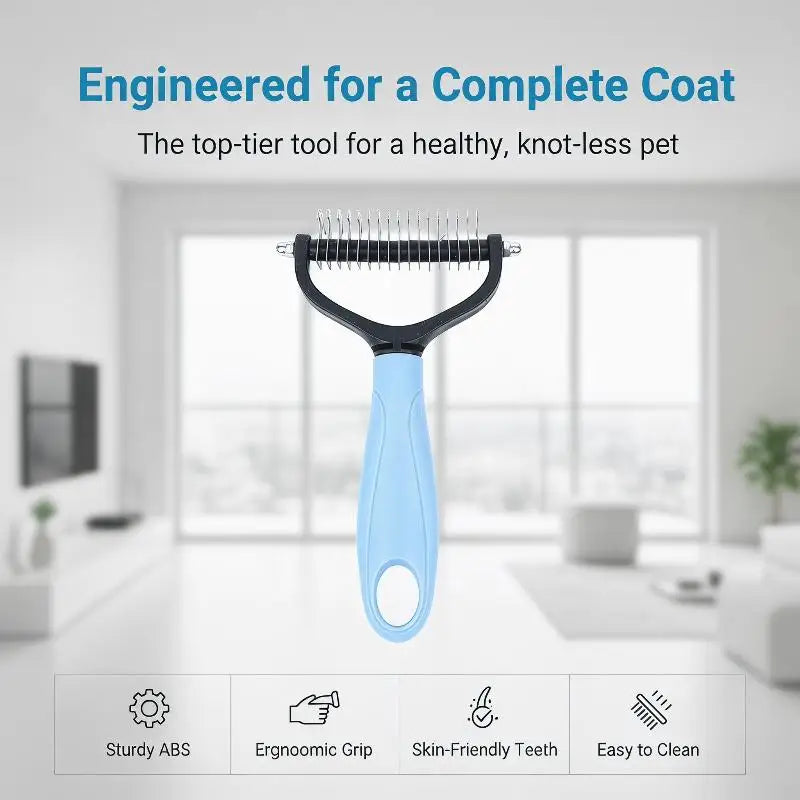 2-Sided Pet Deshedding & Dematting Brush