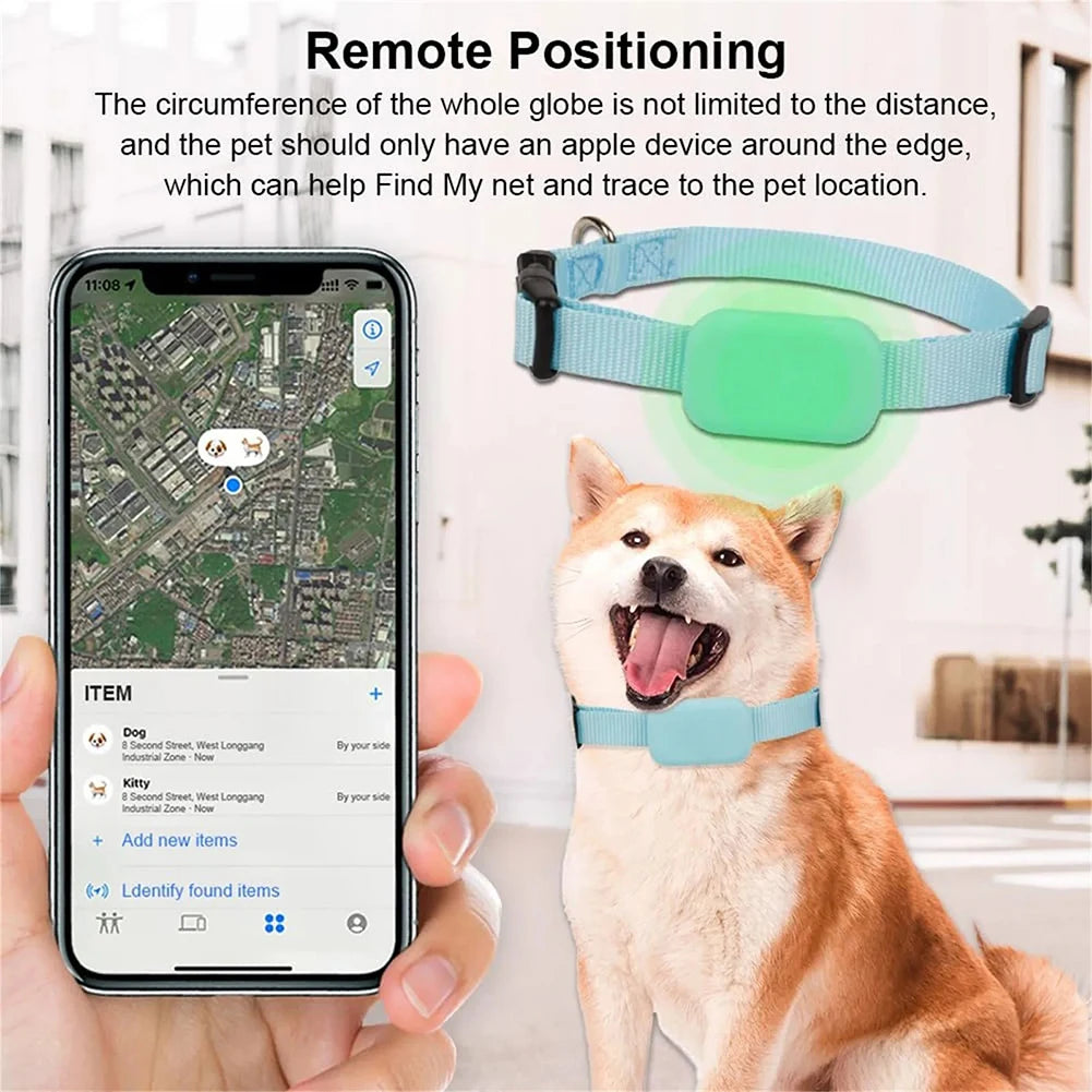 Smart Pet Locator with Silicone Collar for Dogs & Cats — 6-12 Month Battery