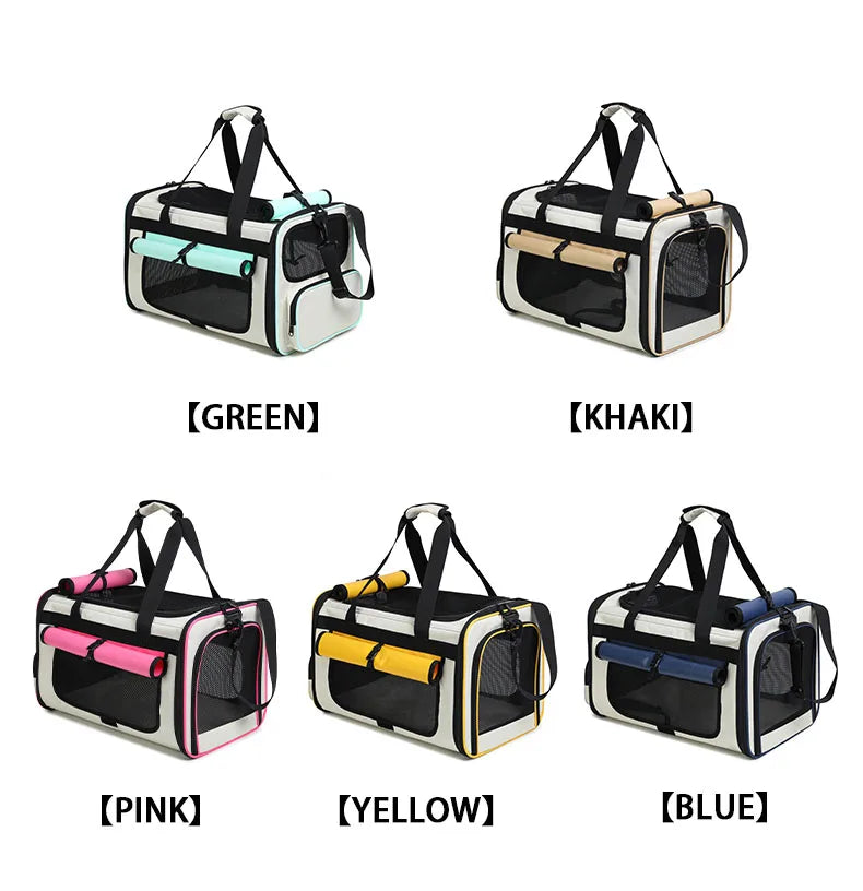 Airline Approved Collapsible Soft-Sided Pet Carrier — Travel Cat & Dog Carrying Case