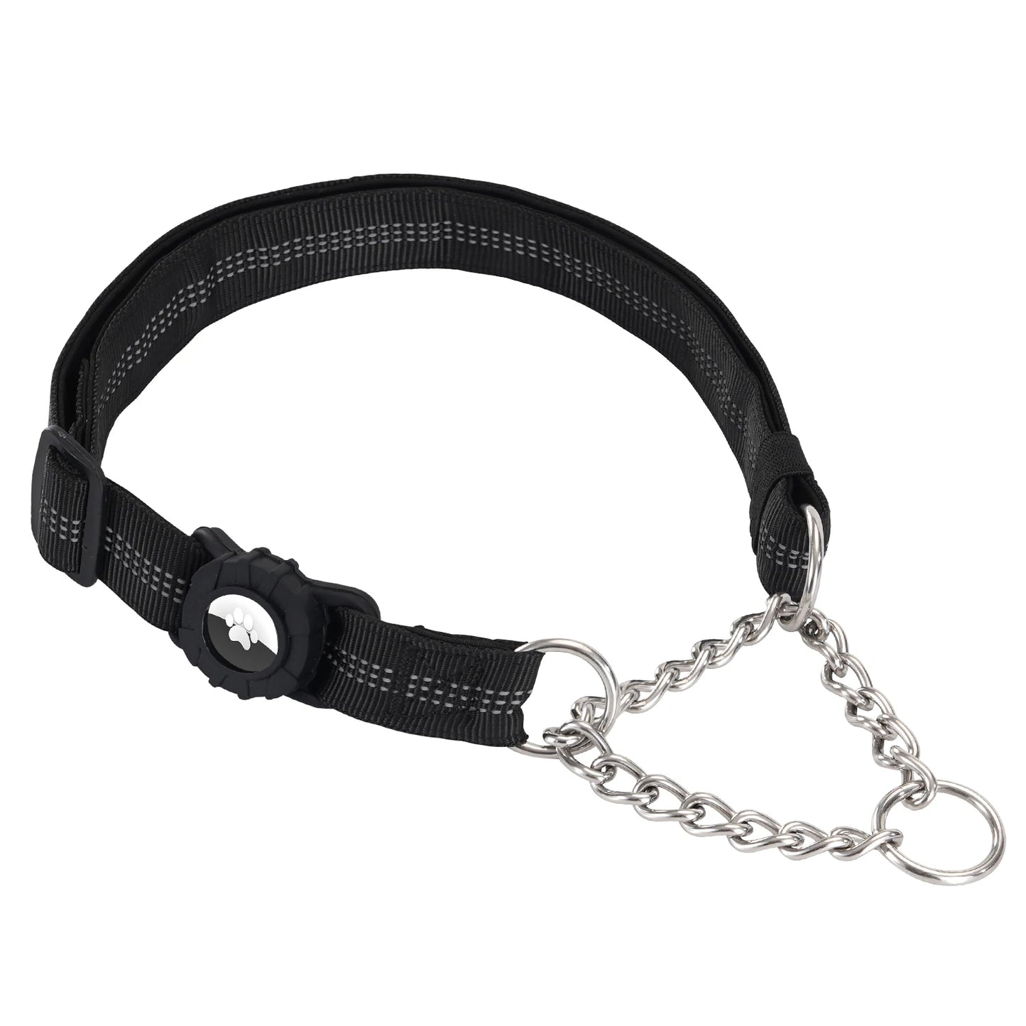 Collier réfléchissant pour chien avec support AirTag et boucle à dégagement rapide
