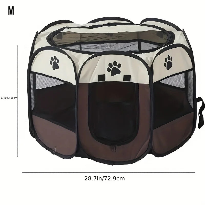 Portable Pet Playpen & Tent - Foldable Outdoor Enclosure for Dogs & Cats