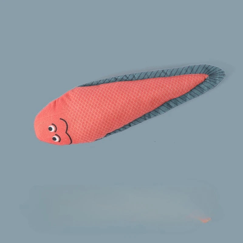 Interactive Plush Fish Cat Toy
