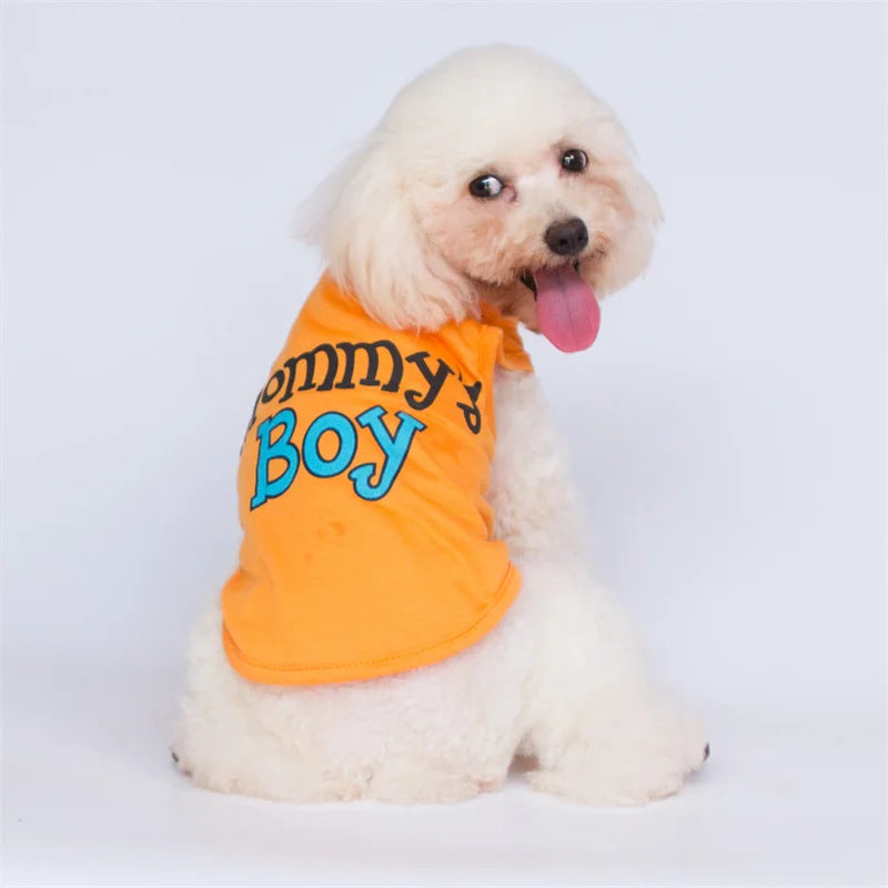 Letter Print Sleeveless Vest for Small Dogs