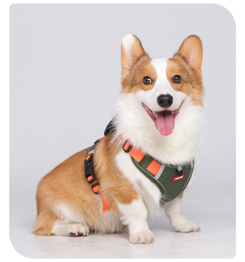 Reflective No-Pull Dog Harness Vest with AirTag Holder