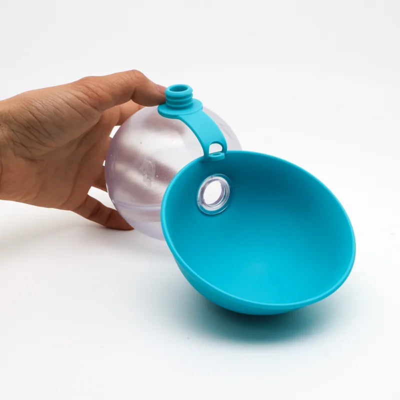 Foldable Silicone Pet Water Bottle & Bowl – Portable Outdoor Dispenser for Dogs & Cats