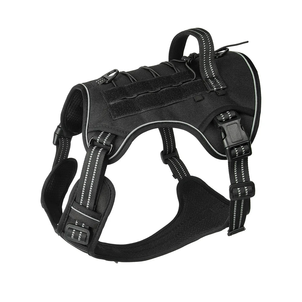 No-Pull Reflective Tactical Dog Harness Vest