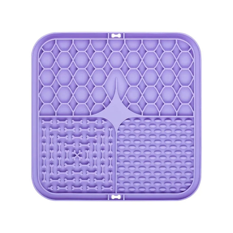 Silicone Lick Mat with Suction Cup for Dogs – Bath Distraction & Slow Feeding