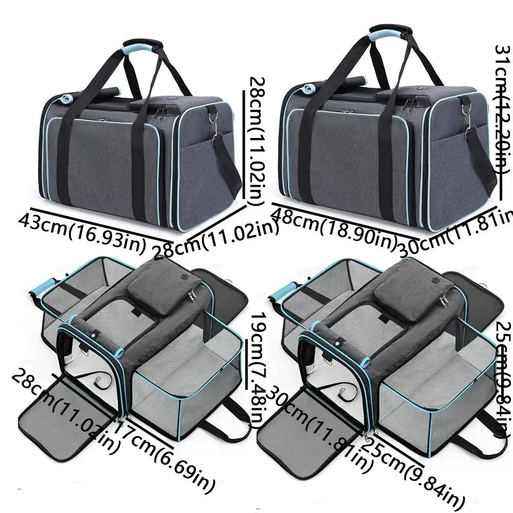Expandable Oxford Pet Travel Carrier