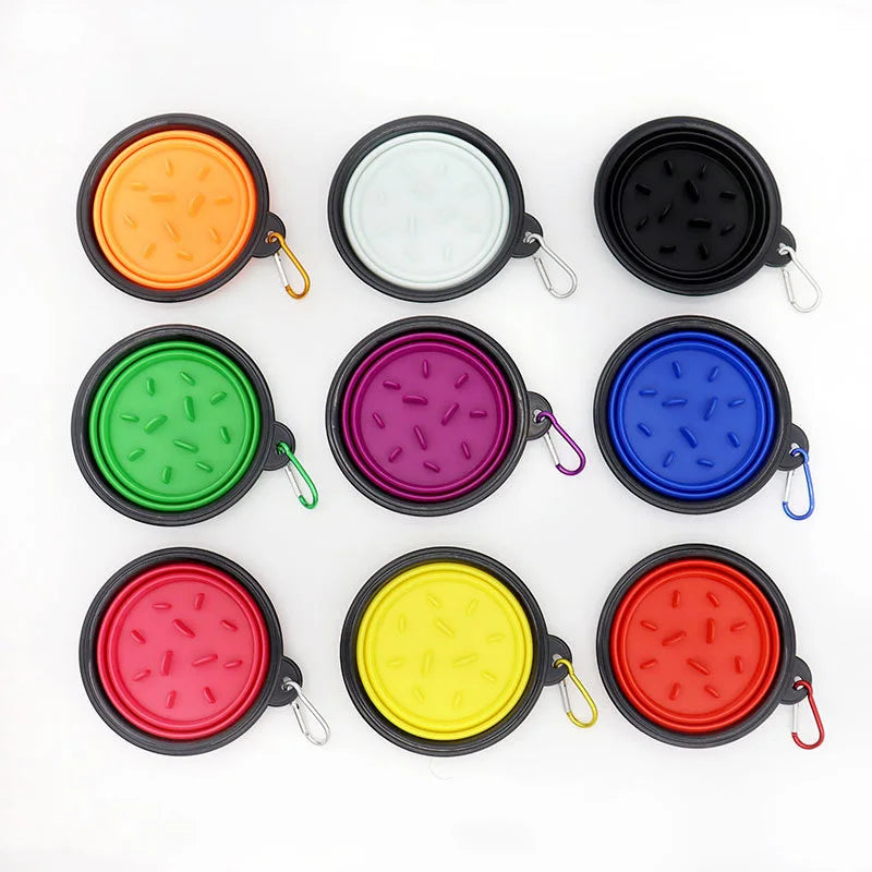Foldable Dog Slow Feeder Travel Bowl