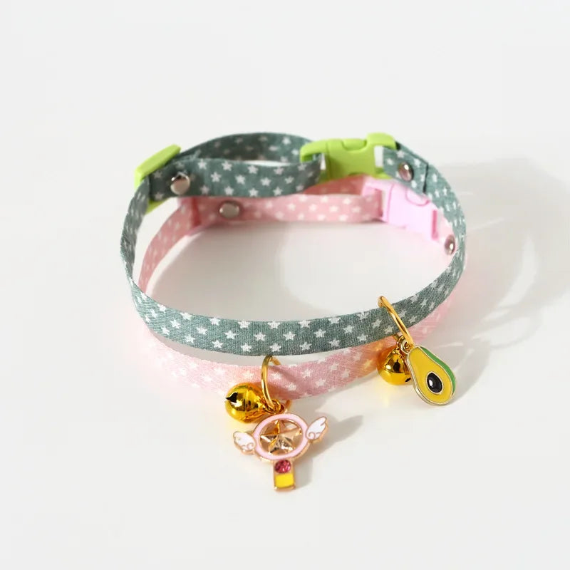 Fruity Avocado Pendant Collar with Bell for Small Dogs and Cats