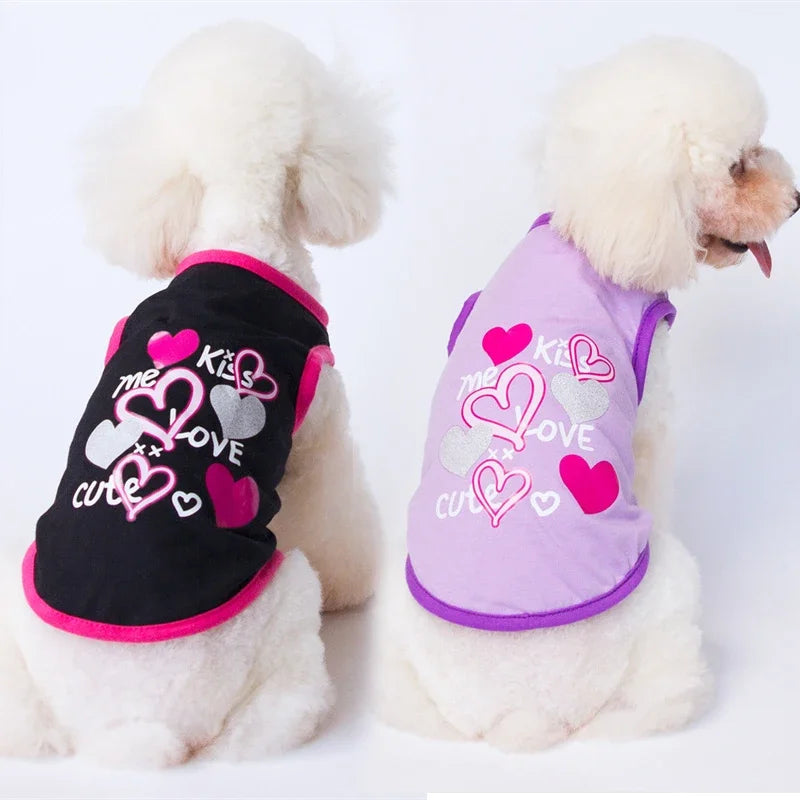 Printed Sleeveless Vest for Cats & Small Dogs