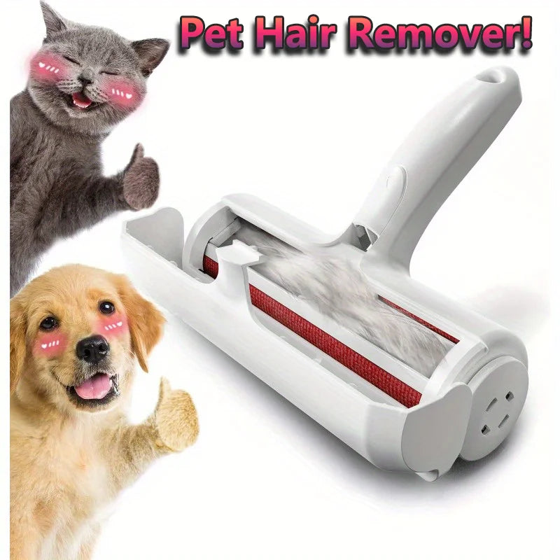 Rouleau anti-poils réutilisable pour animaux de compagnie - Élimination efficace des poils pour les meubles et les voitures