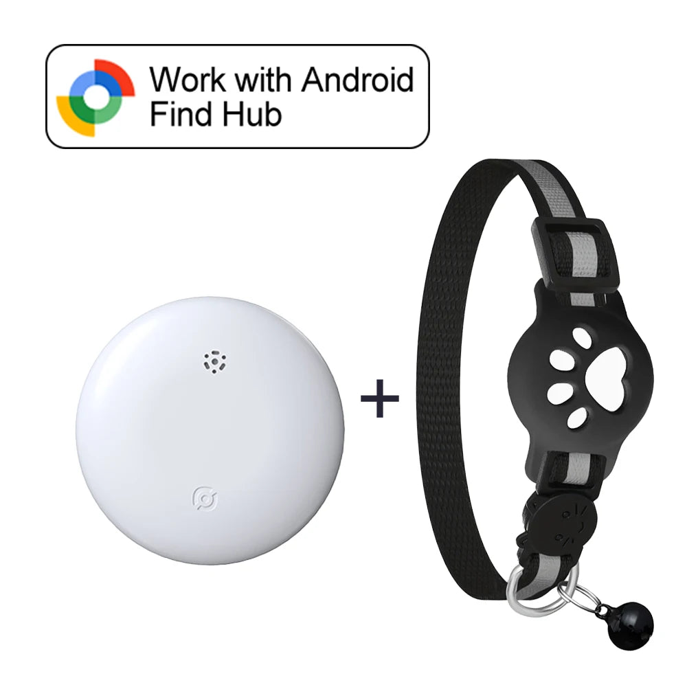 Google Find Hub Smart Location Tag for Android — Pet Collar, Keys & Bags
