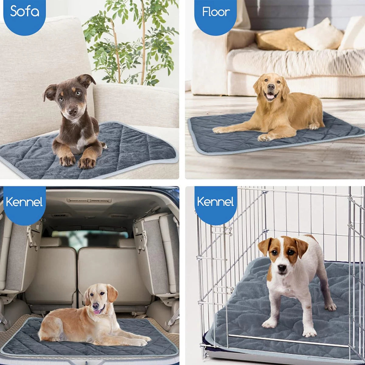 Self-Heating Thermal Pet Pad – Washable Anti-Slip Kennel Mat for Dogs & Cats