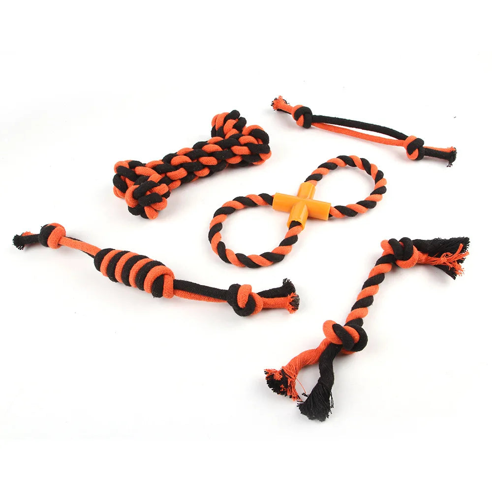 Cotton Rope Dog Toy for Teeth Cleaning and Chewing