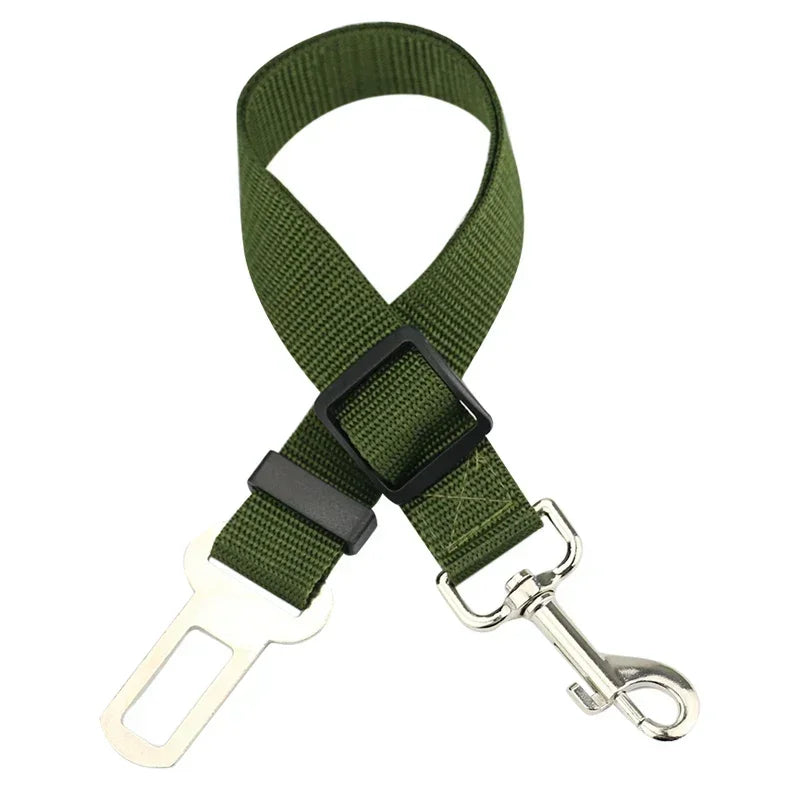 Dog Car Seat Belt - Adjustable Safety Harness Clip for Vehicle Travel