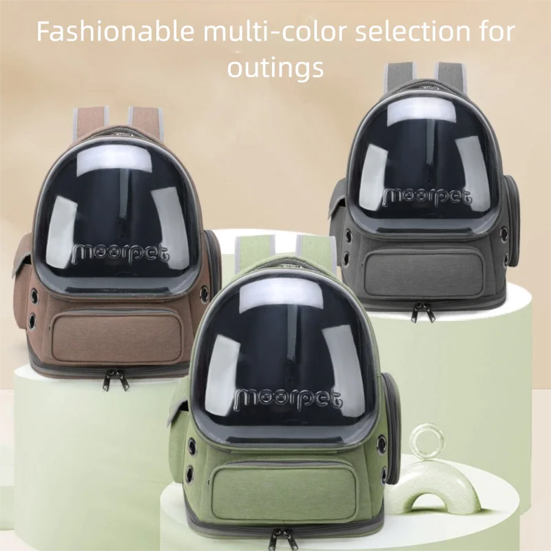 Foldable Cat Carrier Backpack with Clear Panel