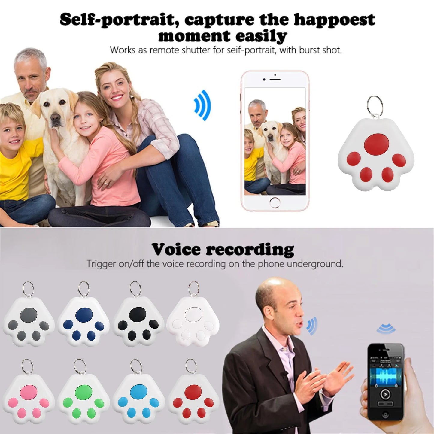 Dog Claw Bluetooth Anti-Lost Tracker Tag for Pets, Keys & Bags