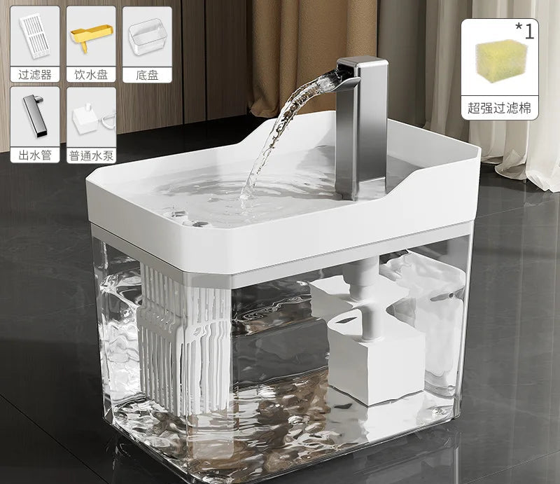 Pet Water Fountain - 1.5L Electric Auto Filter Water Dispenser for Cats