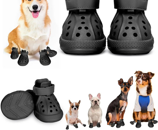 Waterproof Breathable Dog Sandals with Perforated Design