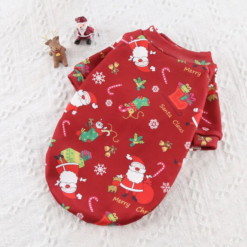 Pull, sweat à capuche et écharpe de Noël pour animaux de compagnie — Vêtements chauds et festifs pour chiens et chats