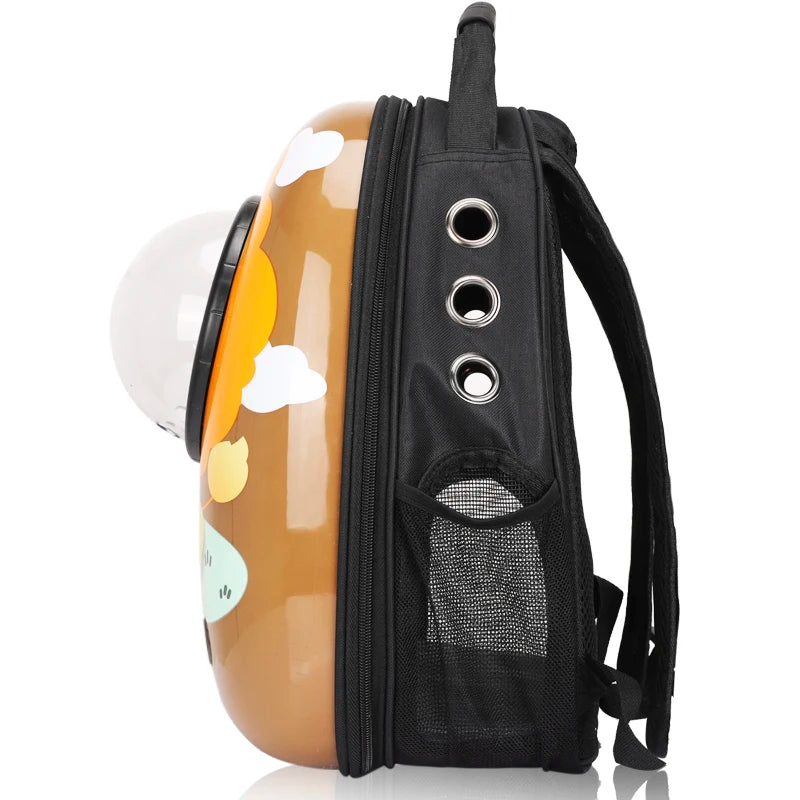 Cartoon Print Breathable Cat Backpack Carrier