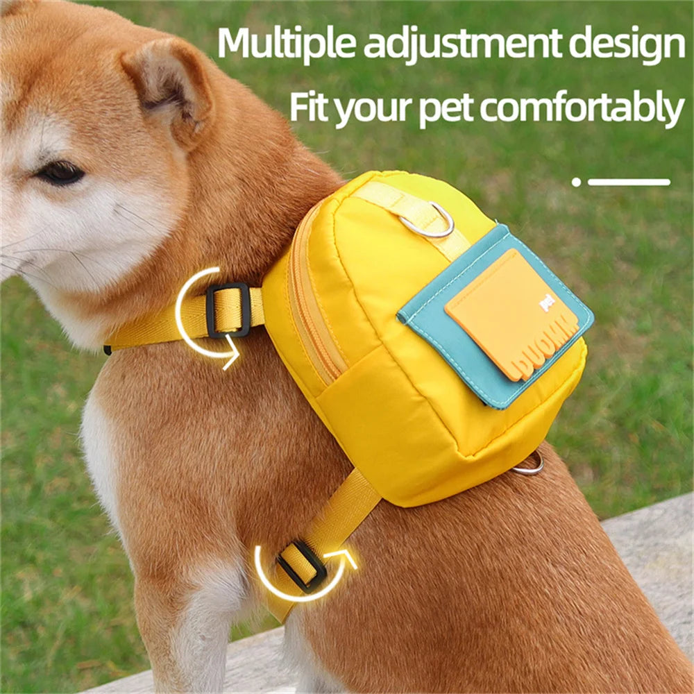 Dog Harness with Built-In Snack Bag | Adjustable Backpack Harness