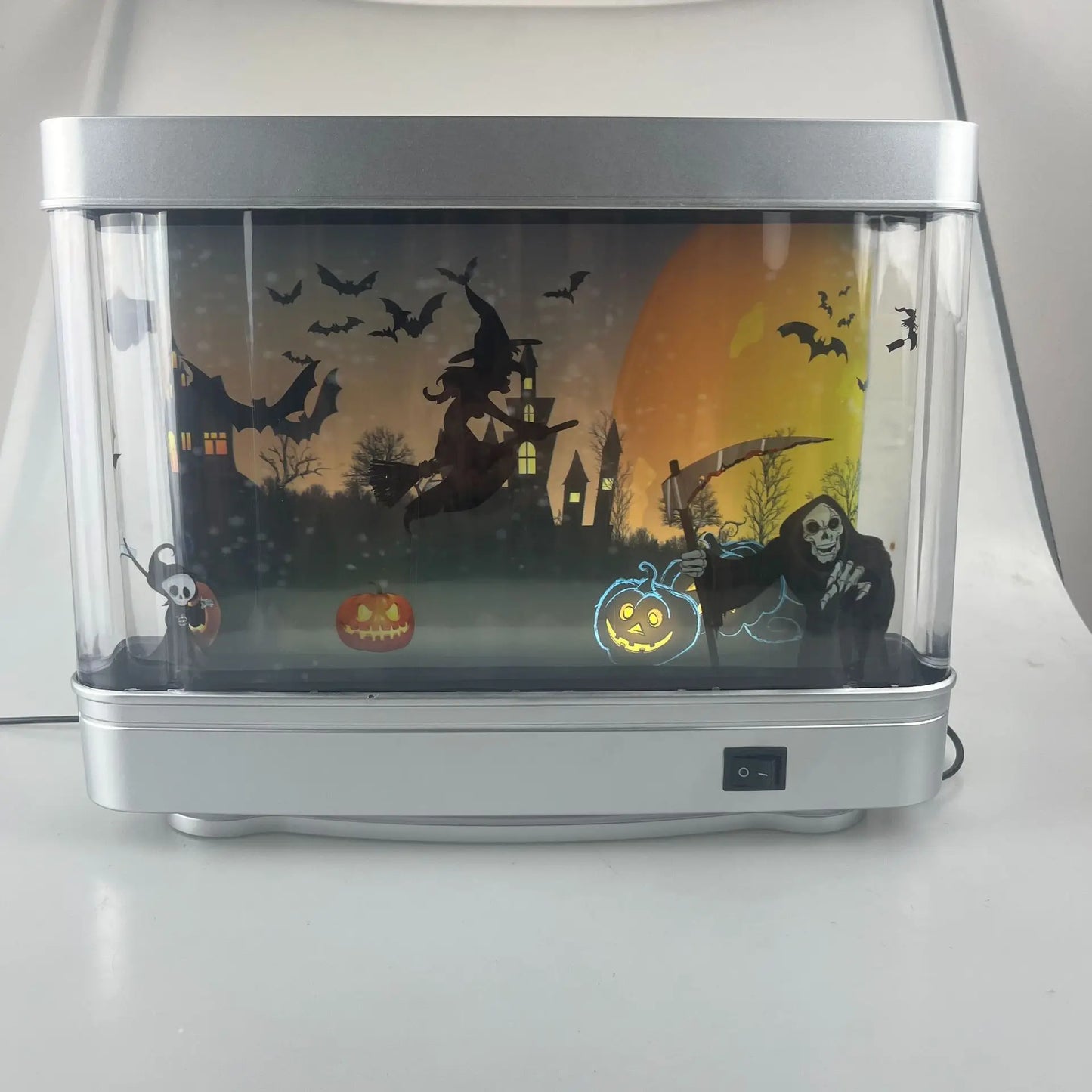 Halloween decoration lights, rotating Halloween night lights, simulated Halloween desk lamps, Halloween party decoration lights