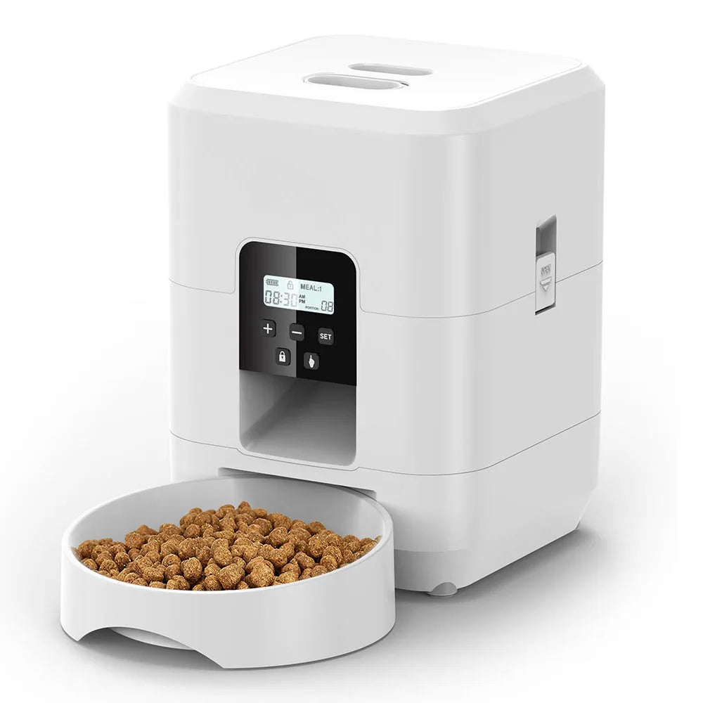 Smart Automatic Pet Feeder with LCD Display - Timed Slow Food Dispenser