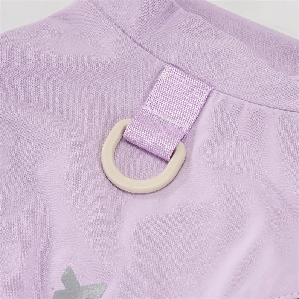 Reflective Sports Pet T-Shirt with Traction Ring